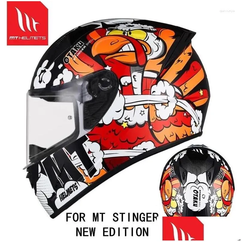 Motorcycle Helmets MT Stinger Thunder 3 Sv Helmet Anti Fog Film Professional Pinlock