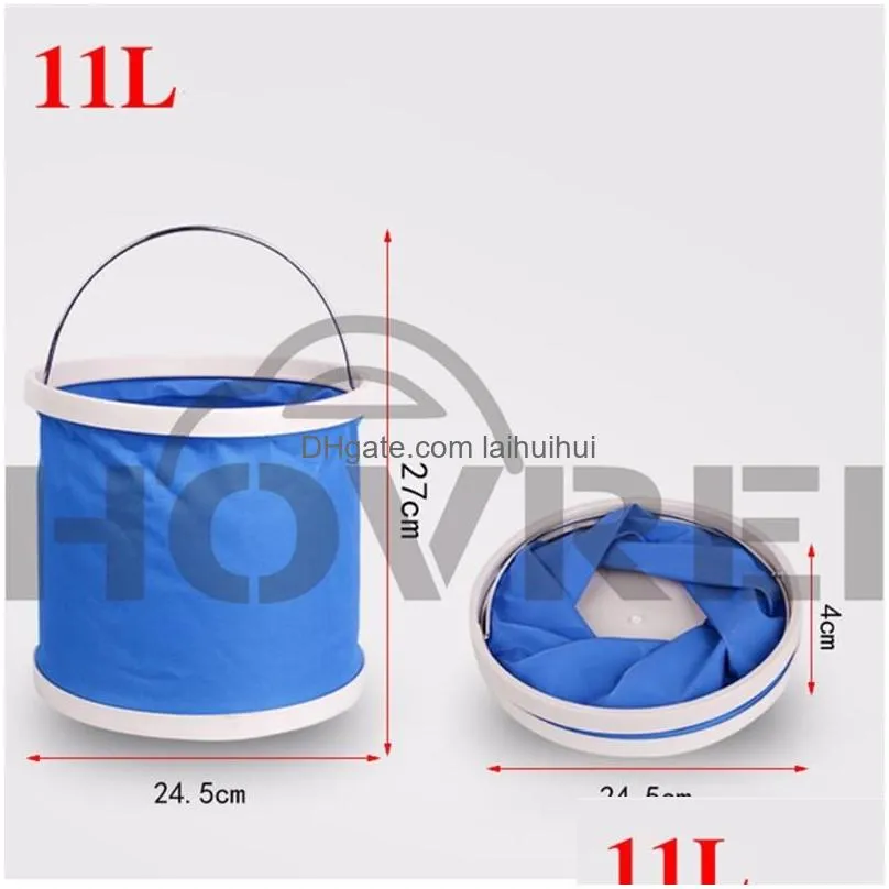 car organizer 11l multifunctional wash buckets folding bucket outdoor portable fishing retractable vehicle clean