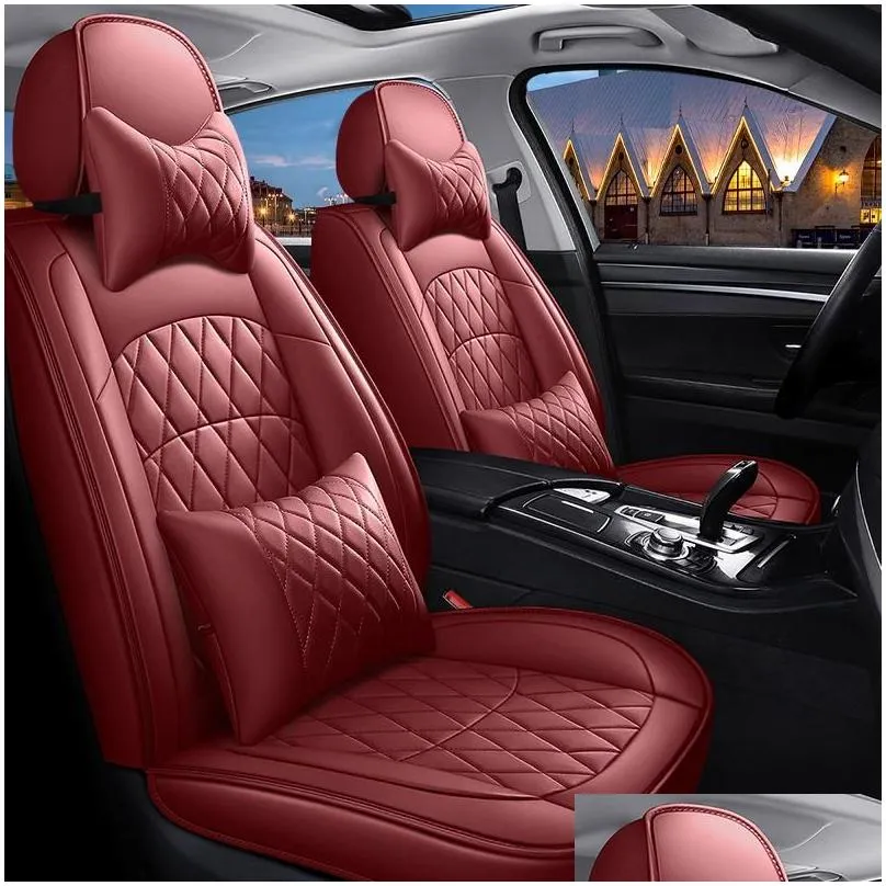Covers Car Seat Covers PU Leather Cover For F10 E60 5 Series F11 G30 G31 E39 E61 F07 F18 G38 520i 530i 535i 540i Accessories