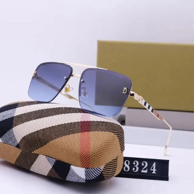 Men's Sunglasses Luxury Glasses Fashion Gradient Sunglasses Simple Large Square Gold Frame UV400 Beach Driving Sport