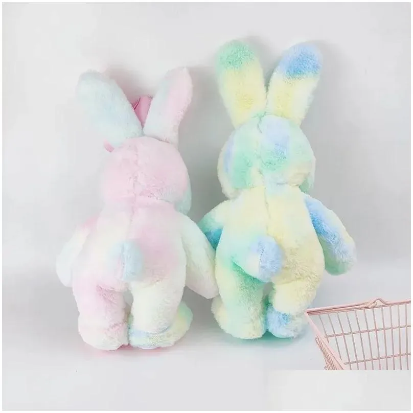 2024 Wholesale cute rabbit ears mouse plush toys Children`s games Playmate holiday gifts claw machine prizes