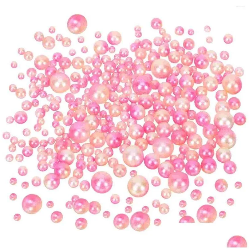 Vases 440 Pcs Pearl Ornaments Pearls For Crafts Filler Bead Plastic Round Beads Jewelry Making
