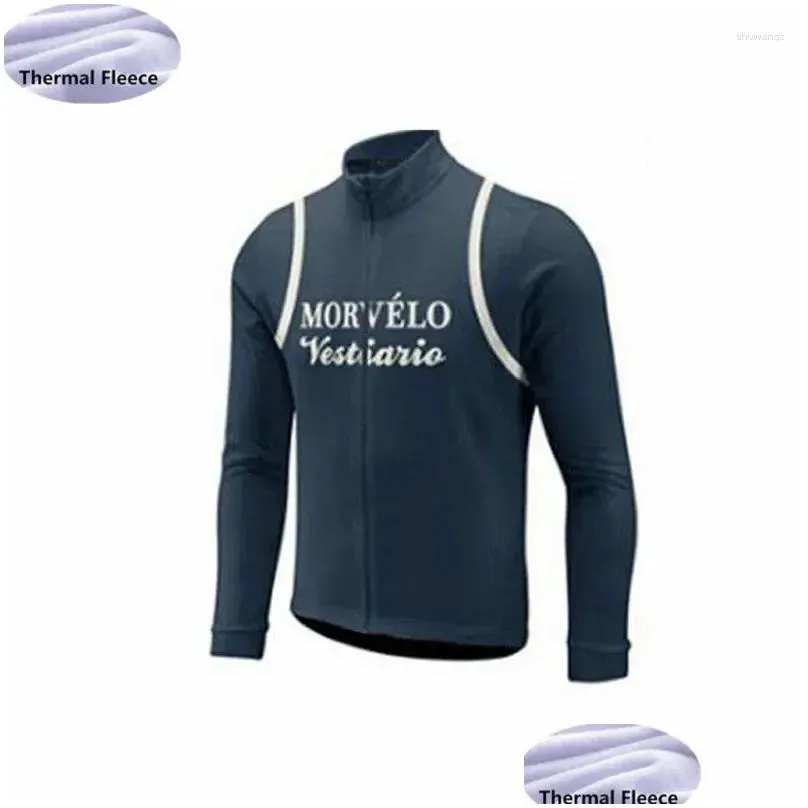 Racing Jackets MORVELO Cycling Jersey Men Clothing Bike Wear Shirt Long Sleeve Maillot Ropa Ciclismo Hombre