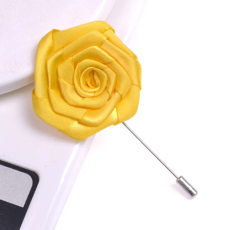 Pins, Brooches Mens Lapel Pins Handmade Rose Flower Boutonniere Stick For Man Suits Jewelry Accessories Drop Delivery Dhcxh