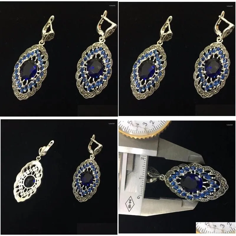 Dangle Earrings Sell Lady`s Fashion Genuine 925 Silver Big 2