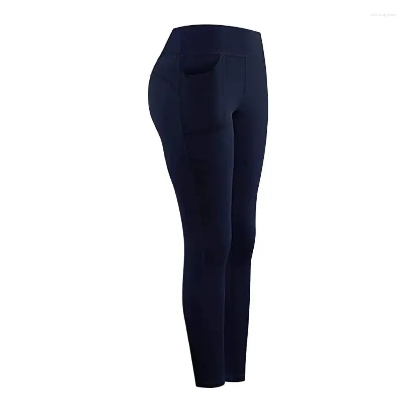 Yoga Outfits Women Stretch Leggings Fitness Running Gym Sports Pockets Active Pants Spor