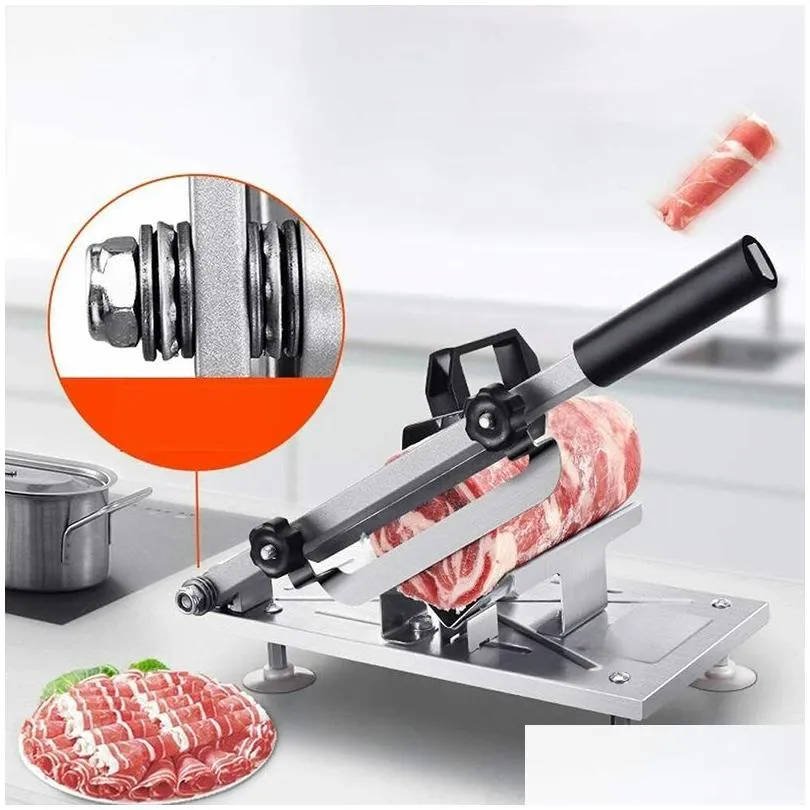 fruit vegetable tools stainless steel manual frozens meats slicer mutton ham beef cutter cutting machine kitchen supplies tslm 230728