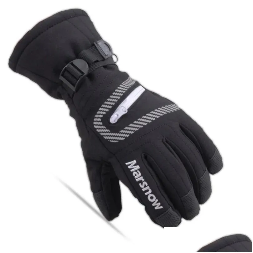 Winter Warm Ski Gloves Outdoor Sport Skiing Gloves Windproof Men Women Kids Mittens Waterproof Skiing Breathable Air S/M/L/XL 231220