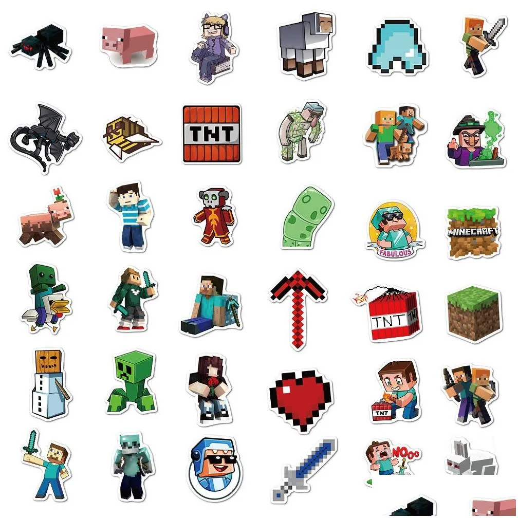 100Pcs Mixed Skateboard Sticker Adventure My World For Car Laptop Pad Bicycle Motorcycle PS4 Phone Luggage Fridge Decal Pvc