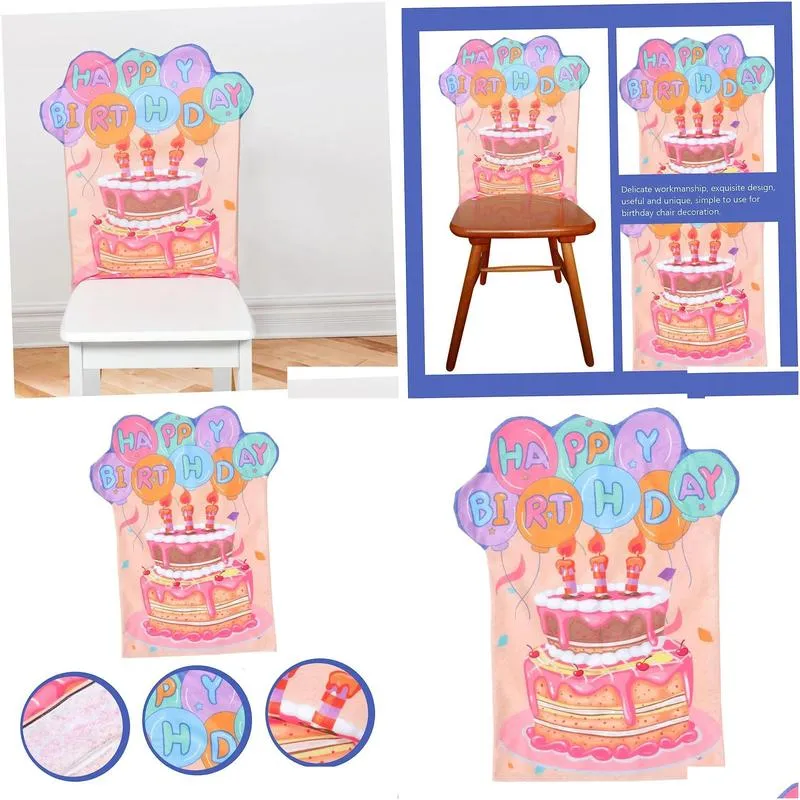 chair covers cover decorative seat birthday decoration happy props classroom children fabric kids office 231009
