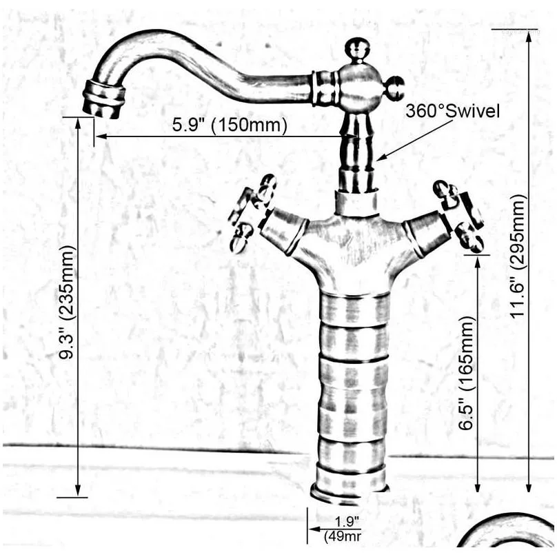 Kitchen Faucets Black Oil Rubbed Brass Single Hole Deck Mount Swivel Spout Taps Bathroom Sink And Cold Water Faucet Mixer Tap Dnf347