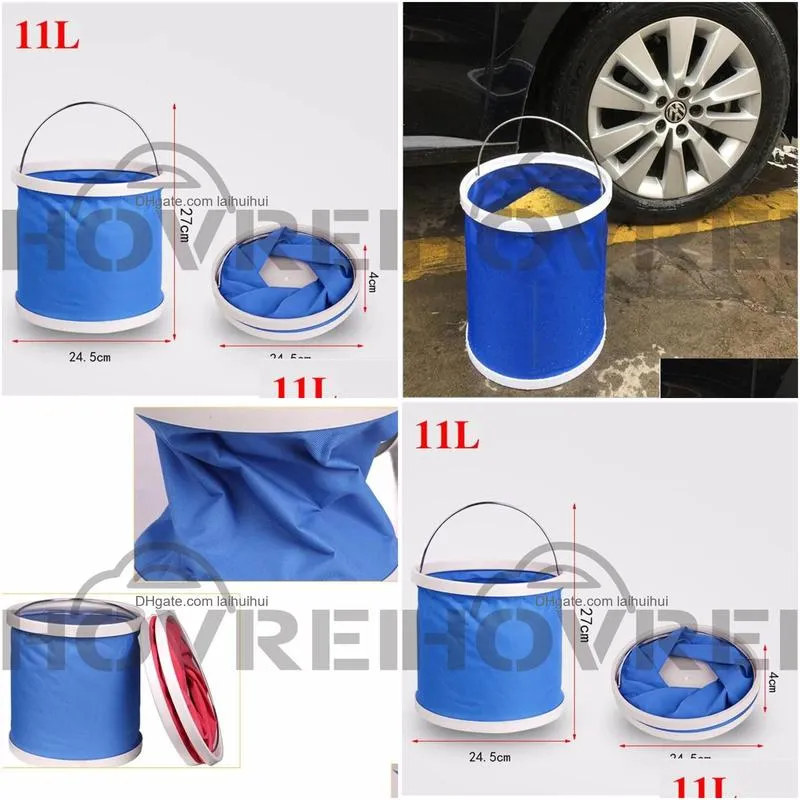 car organizer 11l multifunctional wash buckets folding bucket outdoor portable fishing retractable vehicle clean