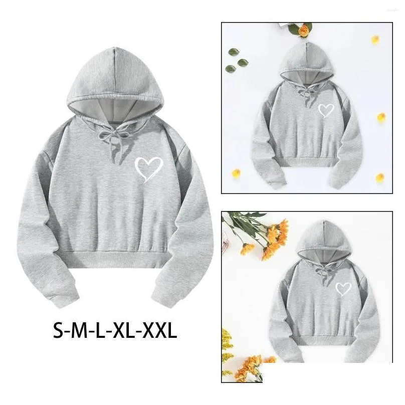 Women`s Hoodies Women Cropped Hoodie Spring Autumn Trendy Sportswear Long Sleeve Drawstring For Running Commuting Sports Shopping Work