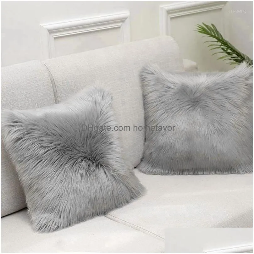 pillow soft plush covers for bedroom sofa car decoration pillowcase 45x 45cm set of 2