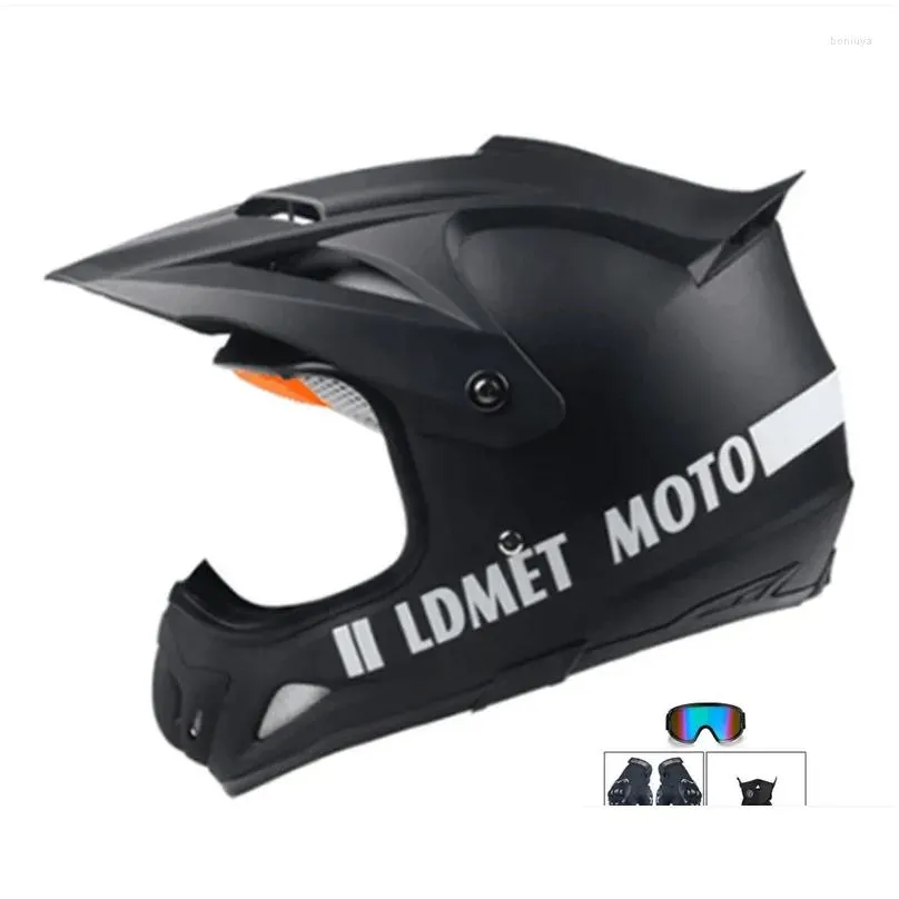 Motorcycle Helmets Off-road Helmet DOT Motocross Professional Motorbike Racing Dirt Bike Full Face Moto Helm Cascofree Free 3 Pcs Gift
