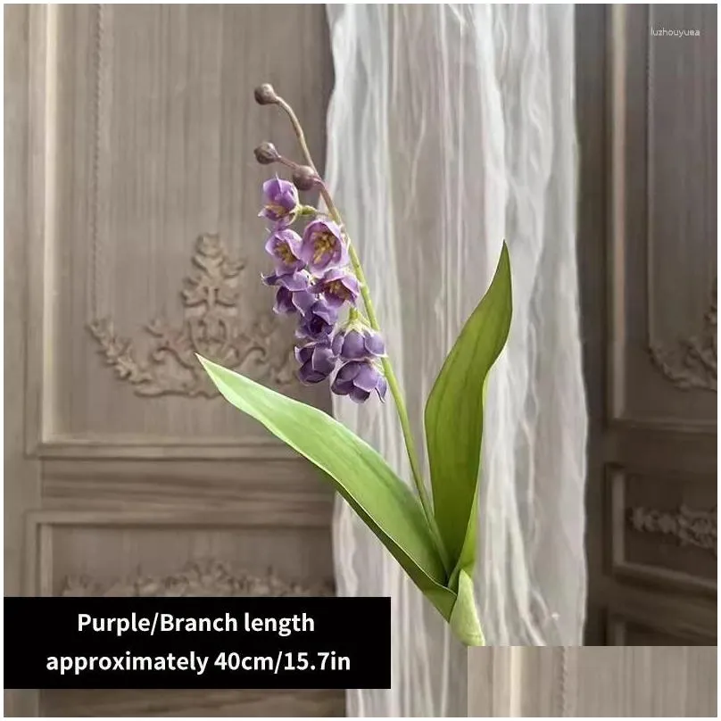 Decorative Flowers Lily Of The Valley Artificial Creative Fake Dried FlowersSilk Cloth Flower Plant Home Wedding Decor