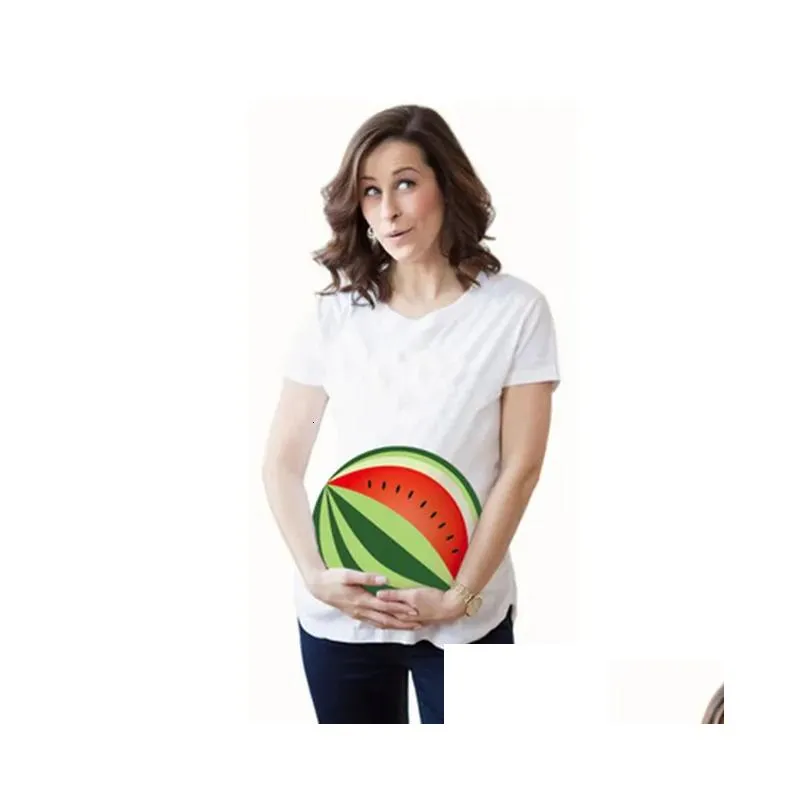 Tees Maternity Tops Tees Football printed maternity Tshirt short sleeved casual maternity clothing Fun maternity clothing 230512