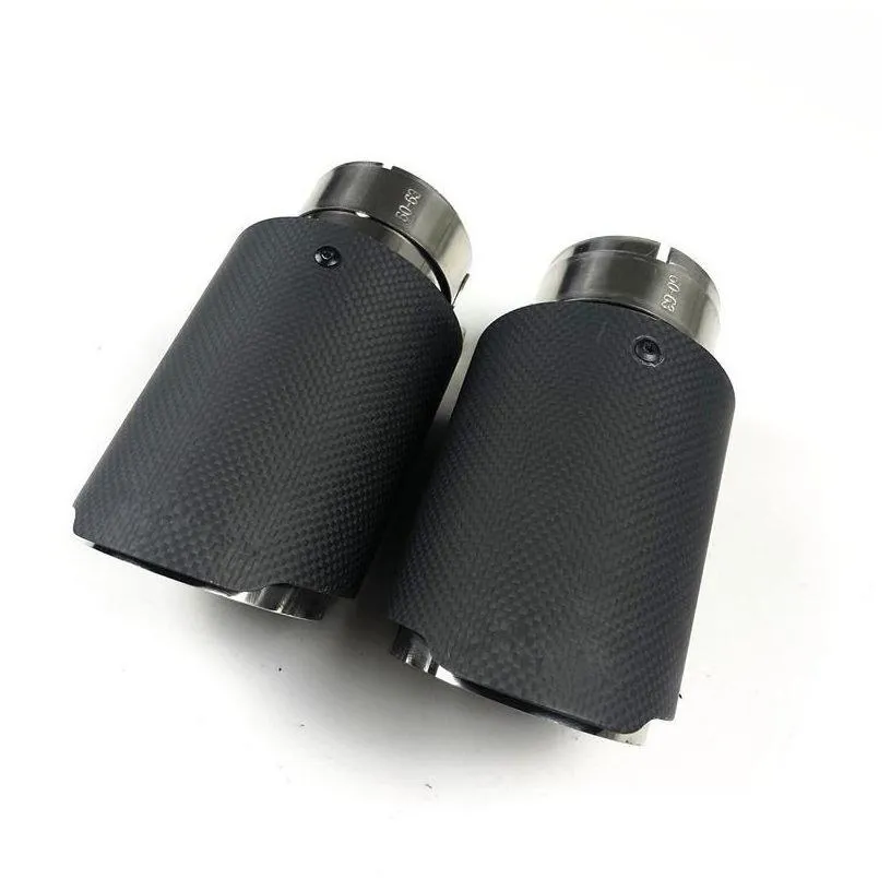 Muffler Glossy Stainless Steel End Pipe Exhaust Tip For Akrapovic Carbon Tail Tipsone Pcs Drop Delivery Mobiles Motorcycles Parts Sys