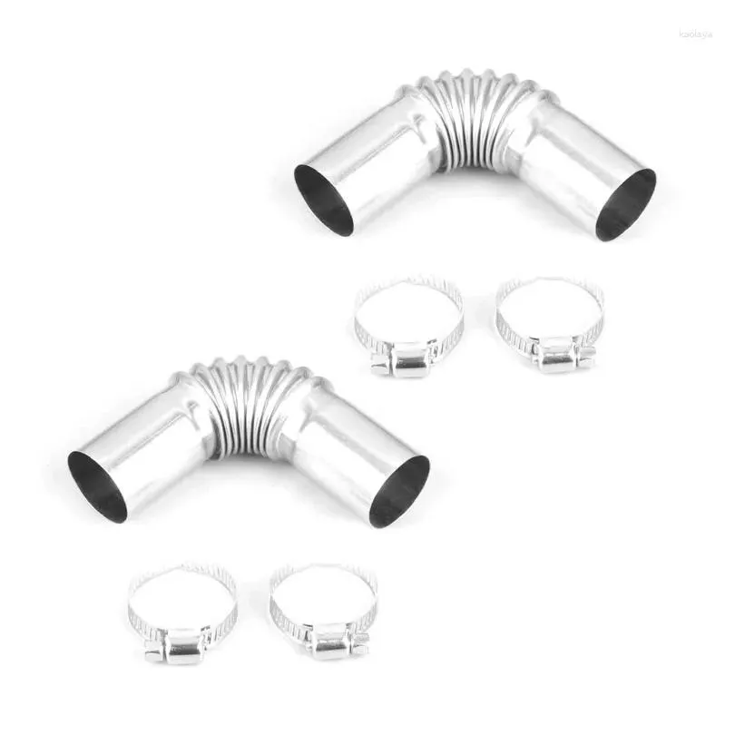 13cm Elbow Pipe Air Diesels Parking Heater Exhaust Connector Ventilation Hose With 4pcs Clamps For