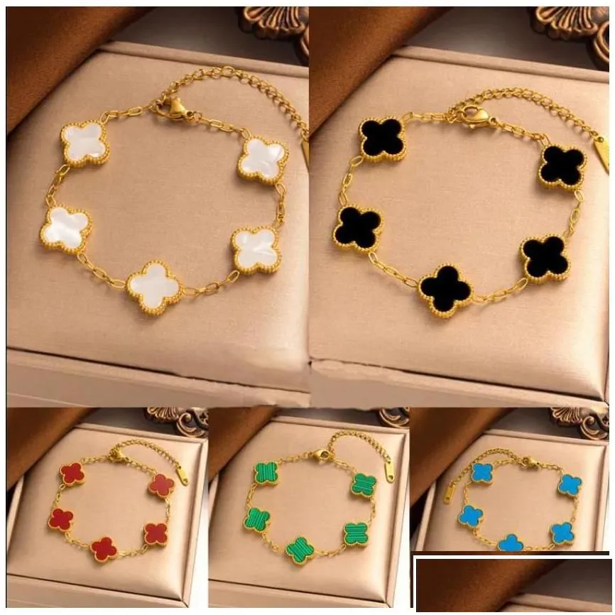 pendant necklaces 4/four leaf clover necklace designer jewelry set bracelet stud earring ring of plated 18k girl christmas engagemen