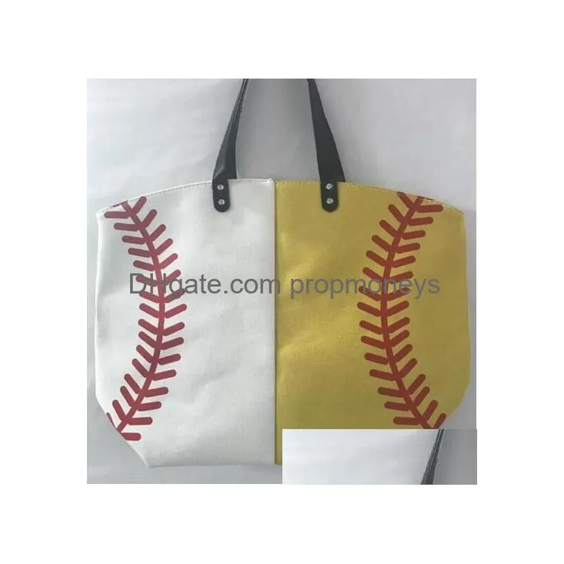 13 styles canvas bag baseball tote sports bags casual softball bag football soccer basketball cotton canvas tote bag 20pcs