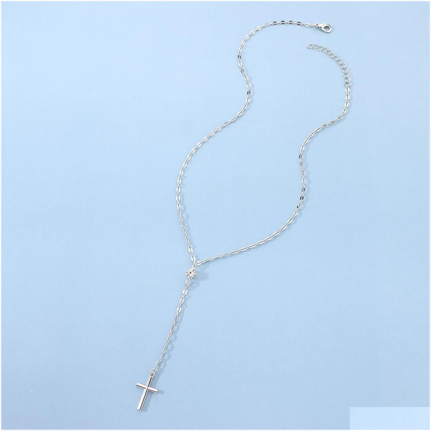 fine simple 18k cross pendant statement necklace fashion jewelry gold silver choker for woman lucky jewelry gifts