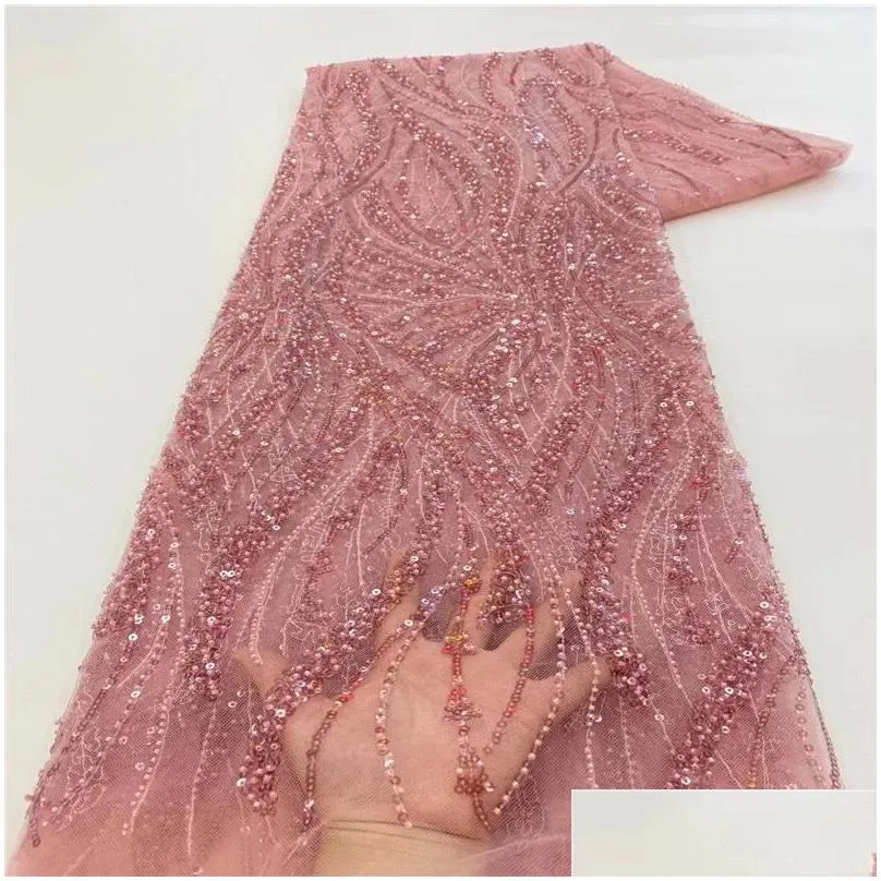 Prom 2023 Oct Aso Ebi Arabic Pink Mermaid Dress Sequined Lace Evening Formal Party Second Reception Birthday Engagement Gowns Dresse Otu6G