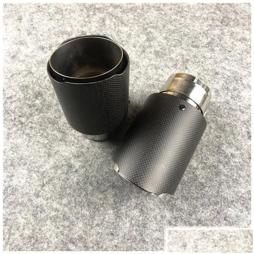 Muffler Glossy Stainless Steel End Pipe Exhaust Tip For Akrapovic Carbon Tail Tipsone Pcs Drop Delivery Mobiles Motorcycles Parts Sys