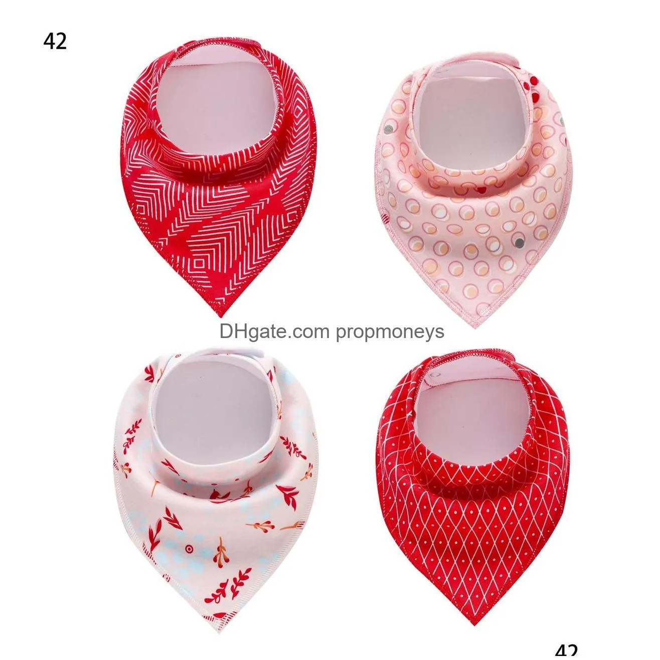 cartoon ins fox bibs burp cloths baby girls boys waterproof pure cotton double layer bibs burp cloths 4pcs/set dhl free