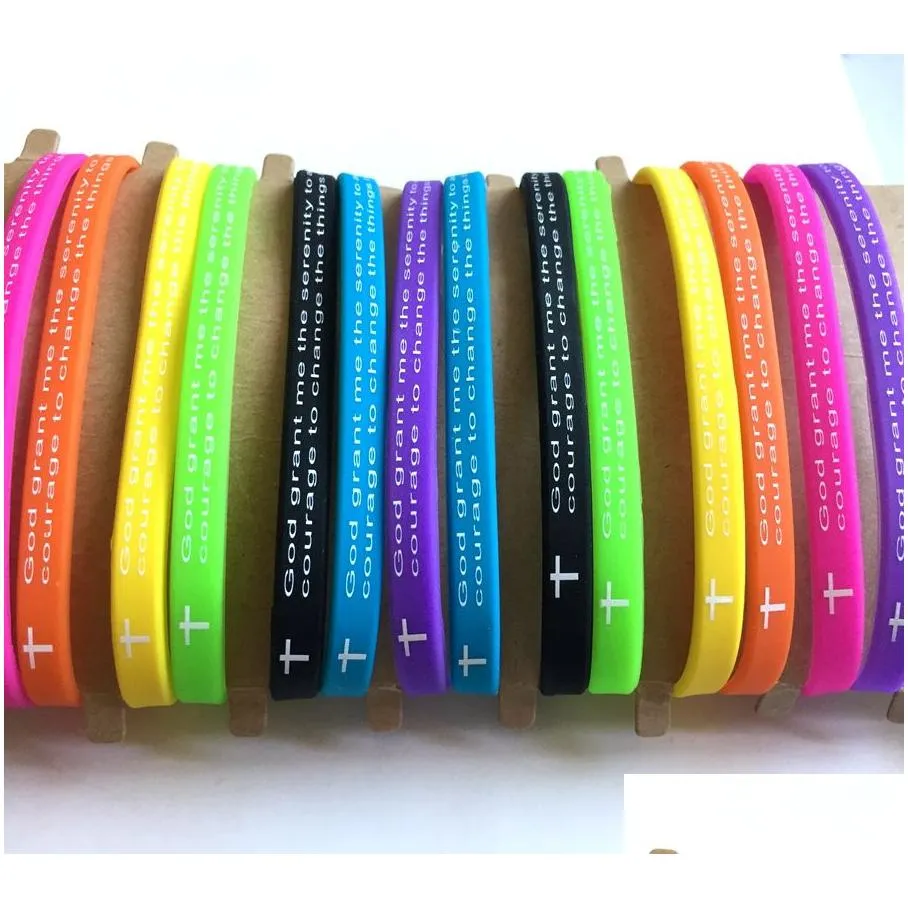 50pcs color 7mm width serenity prayer 