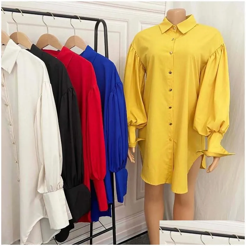 Plus Size Dresses Elegant Women Dress 5XL Office Lady Casual Autumn Pluff Long Sleeve Female Vestido A-line