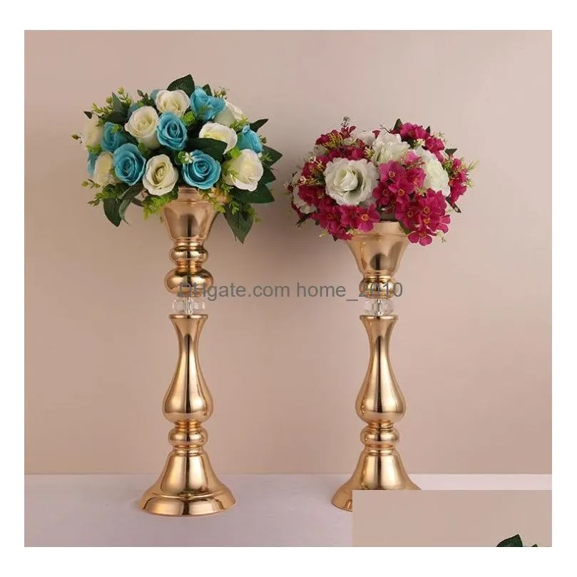decoration wedding props flower road lead iron flower vase stand wedding table centerpieces decoration event party el stage decoration