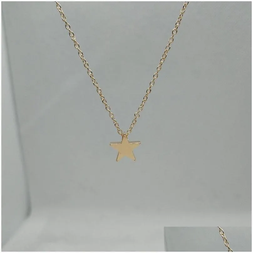 fashion gold star choker necklace women jewelry on neck chain bijoux collares mujer collier femme