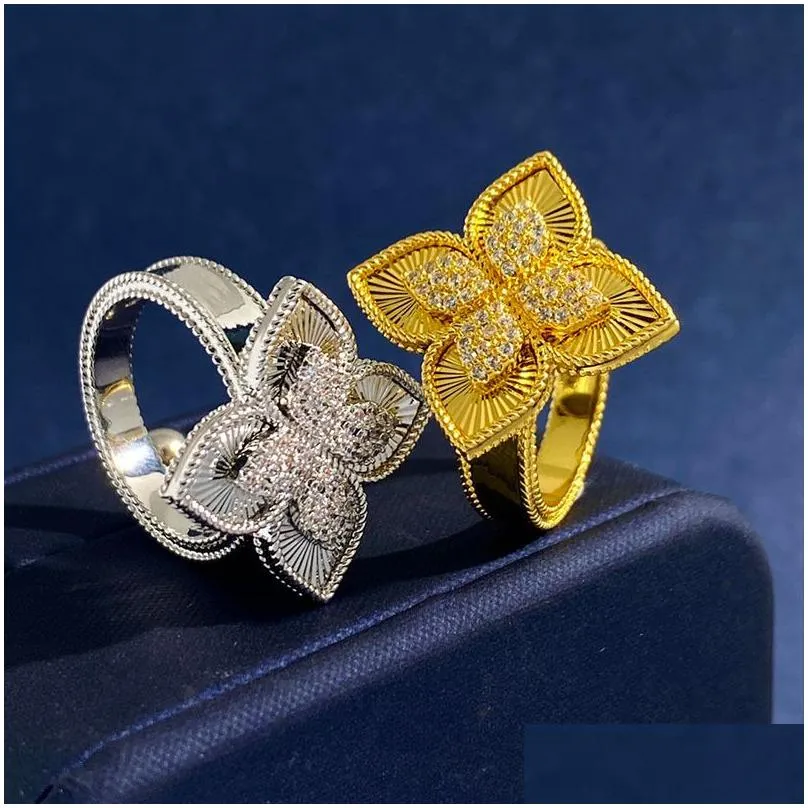 luxury brand clover designer earrings for women 18K gold silver 4 leaves flower crystal diamond brincos earings earring ear rings necklace bracelet