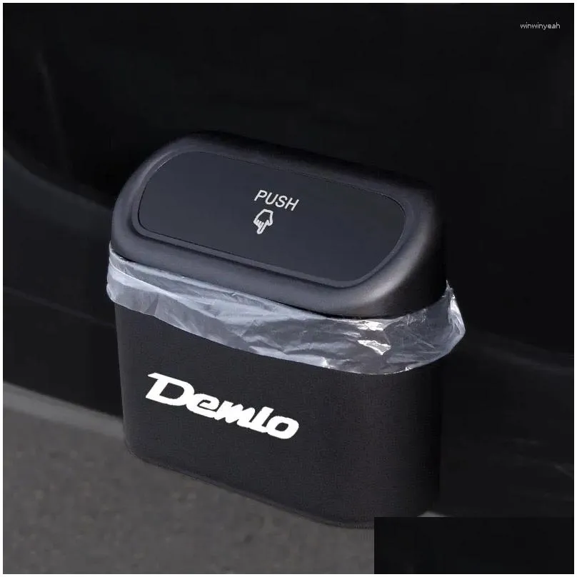 Interior Accessories Car Clamshell Trash Bin Hanging Vehicle Garbage Dust Case Storage Box For Demio Auto Supplies