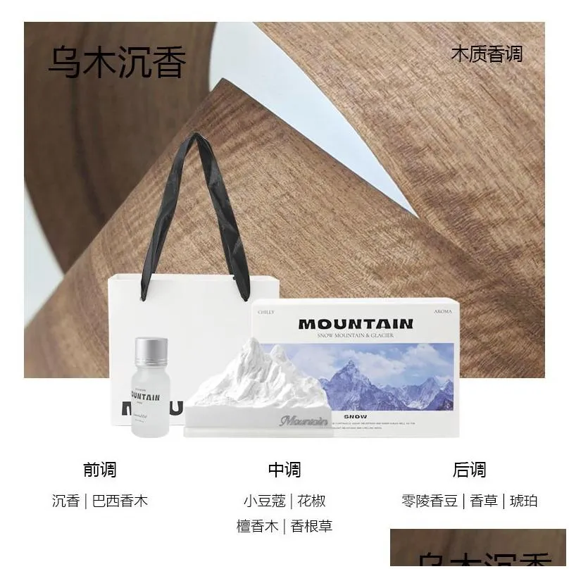 Snow mountain diffuser car incense gift box