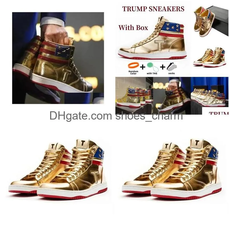 with box t trump basketball casual shoes the never surrender high-tops designer 1 ts running gold custom men outdoor sneakers comfort sport trendy lace-up
