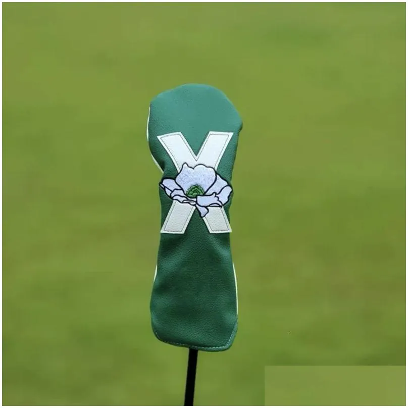 Heads Club Heads Embroidery Number Golf Club #1 #3 #5 Wood Head covers Driver Fairway Woods Cover PU Leather Head Covers Golf Putter