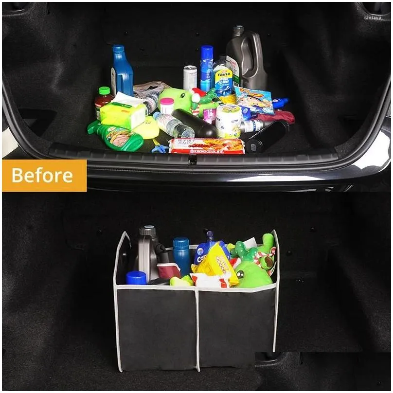 Car Organizer AUTOYOUTH Trunk Storage Foldable High Capacity Box For Universal Cars