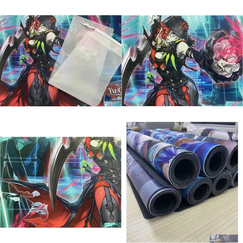 Rests Mouse Pads Wrist Rests YuGiOh Diabellestarr The Dark Witch Playmat TCG CCG Mat Board Game Mat Trading Card Game Mat Antislip