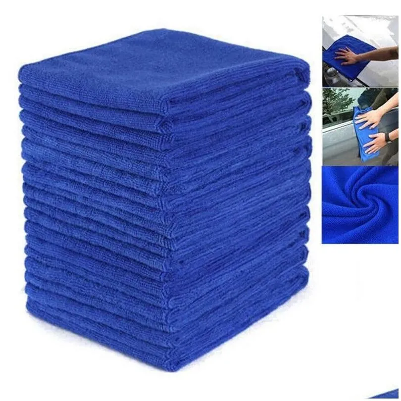 Car Wash Solutions 200 Pcs No-Scratch Rag Polishing Dust Rags 30Cmx30cm Microfiber Cleaning Cloth Towel