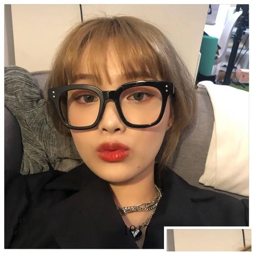 Fashion Sunglasses Frames Vazrobe Transparent Glasses Women Male Thick Square Eyeglasses Female Prescription Spectacles Black Korean