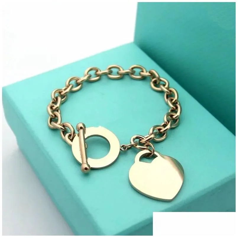 heart bracelet designer bracelet for women classic bracelet designer jewely women luxury bracelet design bangle stainless steel bracelets jewelry chain not