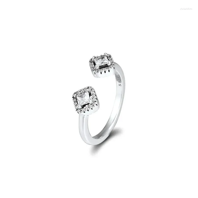 Cluster Rings CKK Ring Geometric Shapes For Women Men Anillos Mujer Sterling Silver Bague Plata 925 Para Jewelry Wedding Engagement