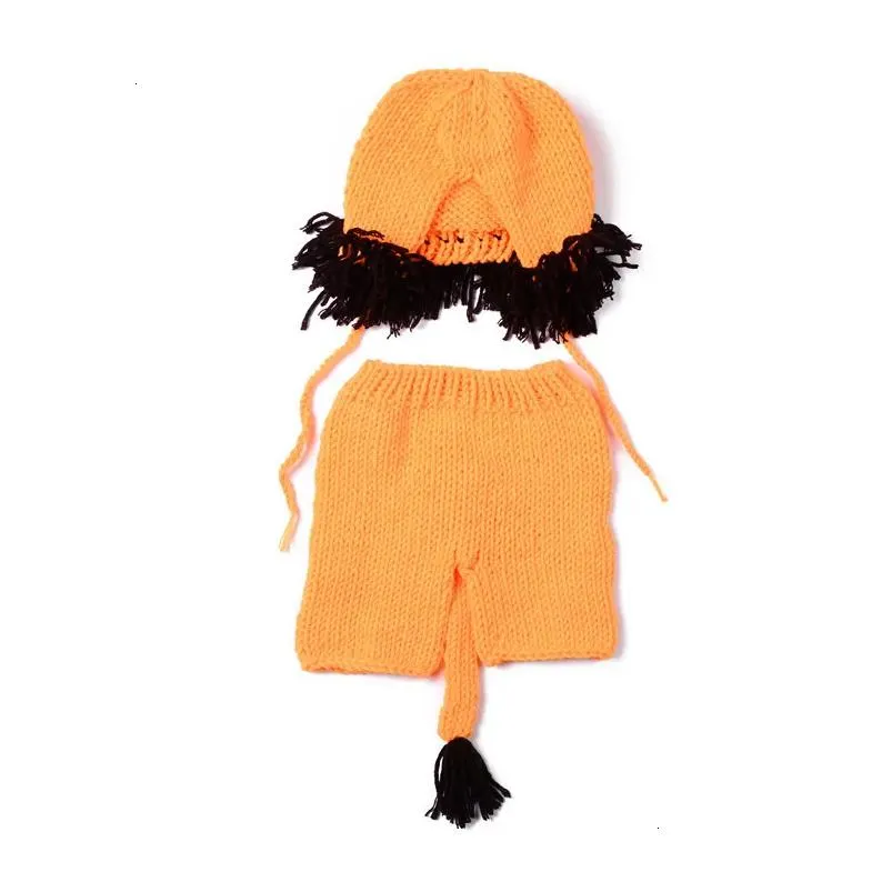Keepsakes Born Baby Yellow Hand Crocheted Wool  Knitted Hat Pographic Clothing Pography Props Cute hat pants design gift 230701