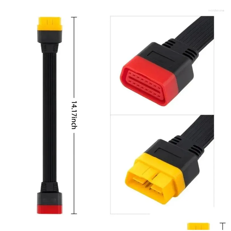 Cable 16 Pin Male Car Detector Extension Computer Line Converter Plug To Female Adapter