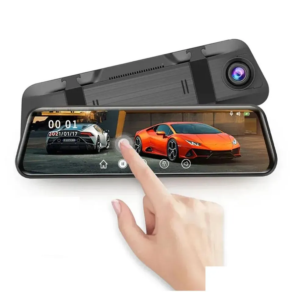 10 inch Rearview Mirror Camera for Car DVR 3 in 1 Cam WiFi GPS Driving Video Recorder Front And Rear View Black Box