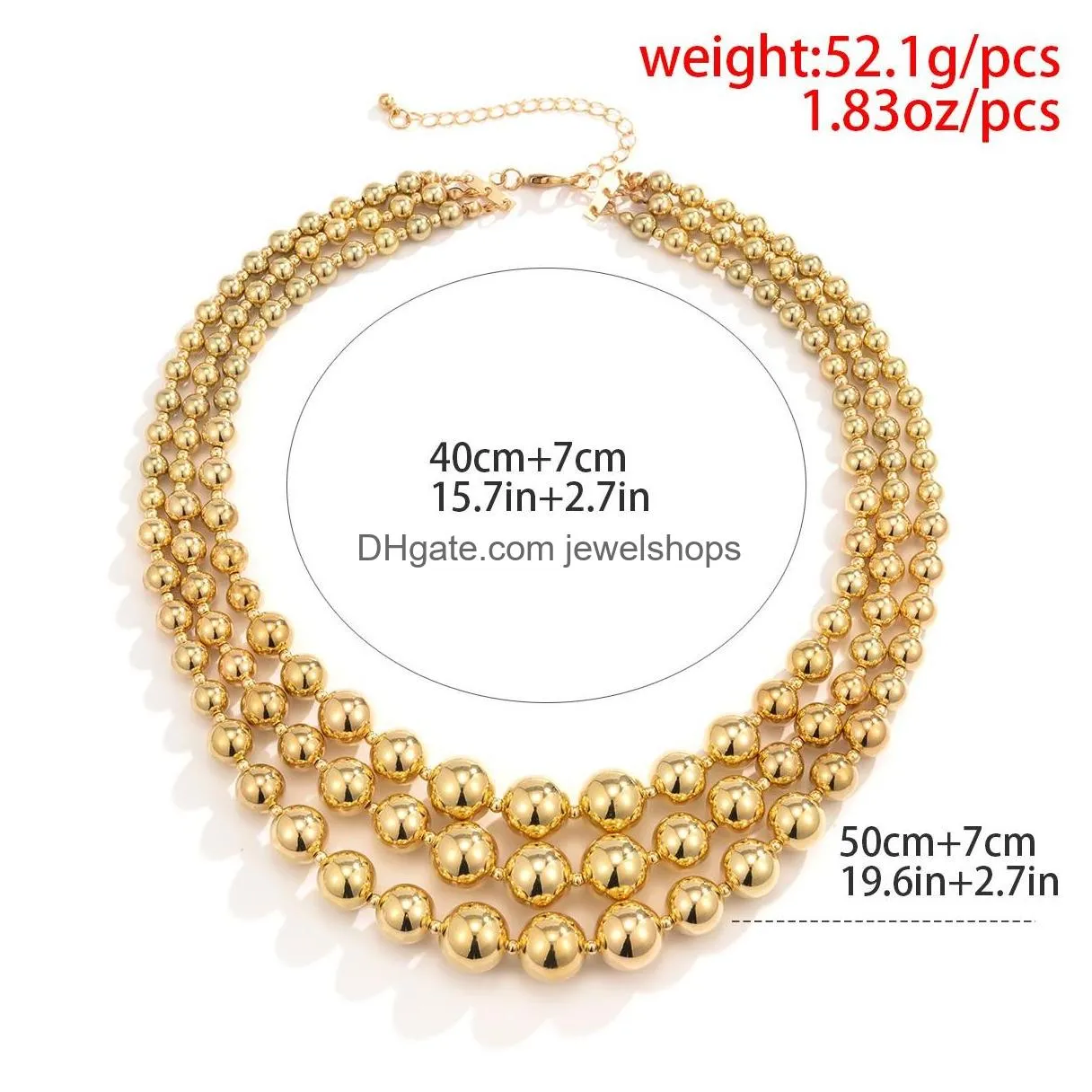 exaggerated acrylic ccb ball bead chain necklace for women gothic trendy choker neck jewelry steampunk men