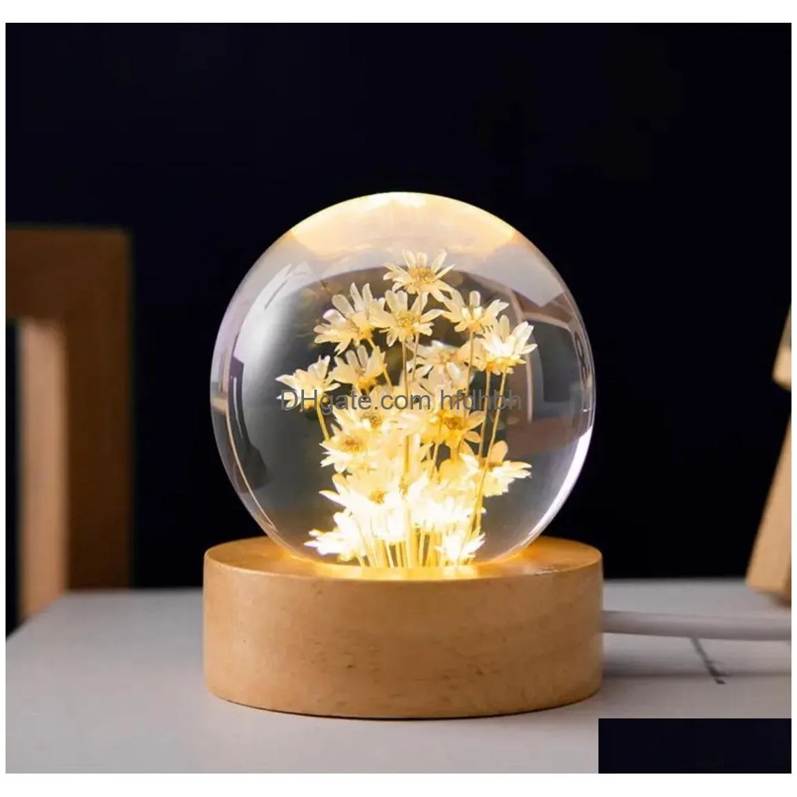 dandelion night light preserved flower night light