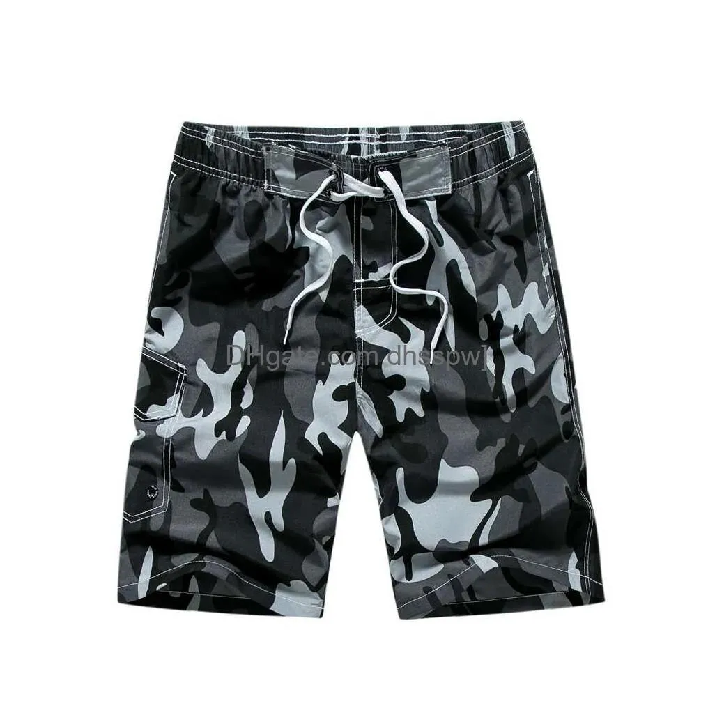  camouflage beach pants casual cropped shorts mens loose fit large size